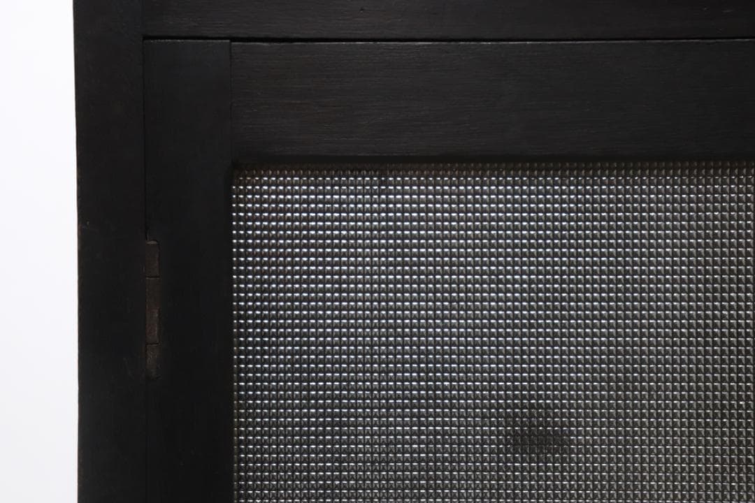 レトロ ガラス キャビネット ダイヤガラス 食器棚 書棚 本棚 本箱 収納 水屋