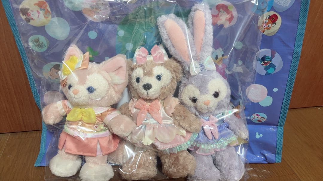 カラフルハピネスダッフィー＆フレンズ 　バケパ限定ポージープラッシー7体セット