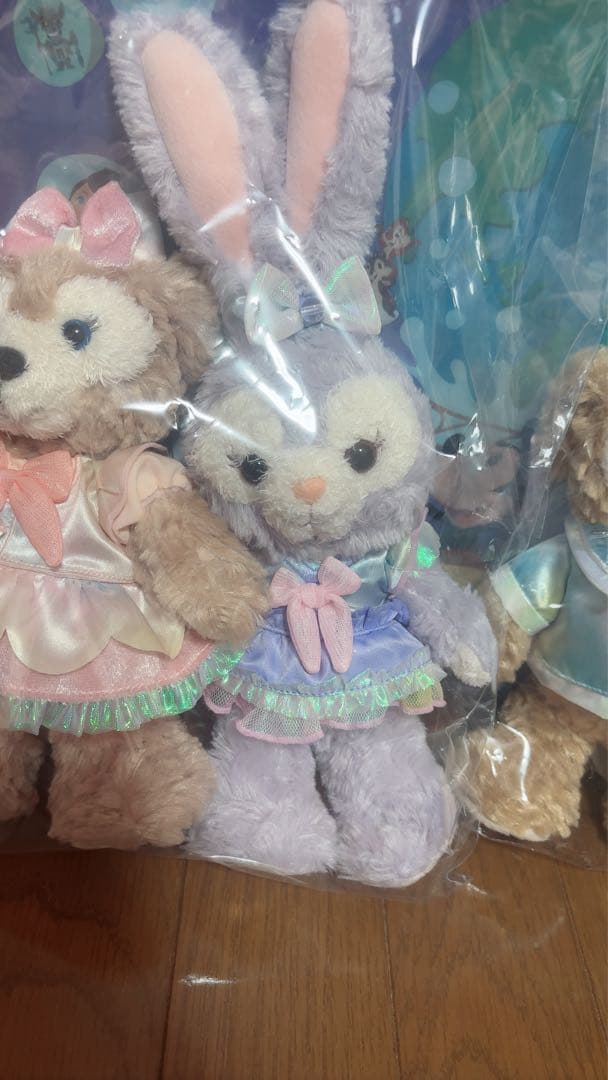 カラフルハピネスダッフィー＆フレンズ 　バケパ限定ポージープラッシー7体セット