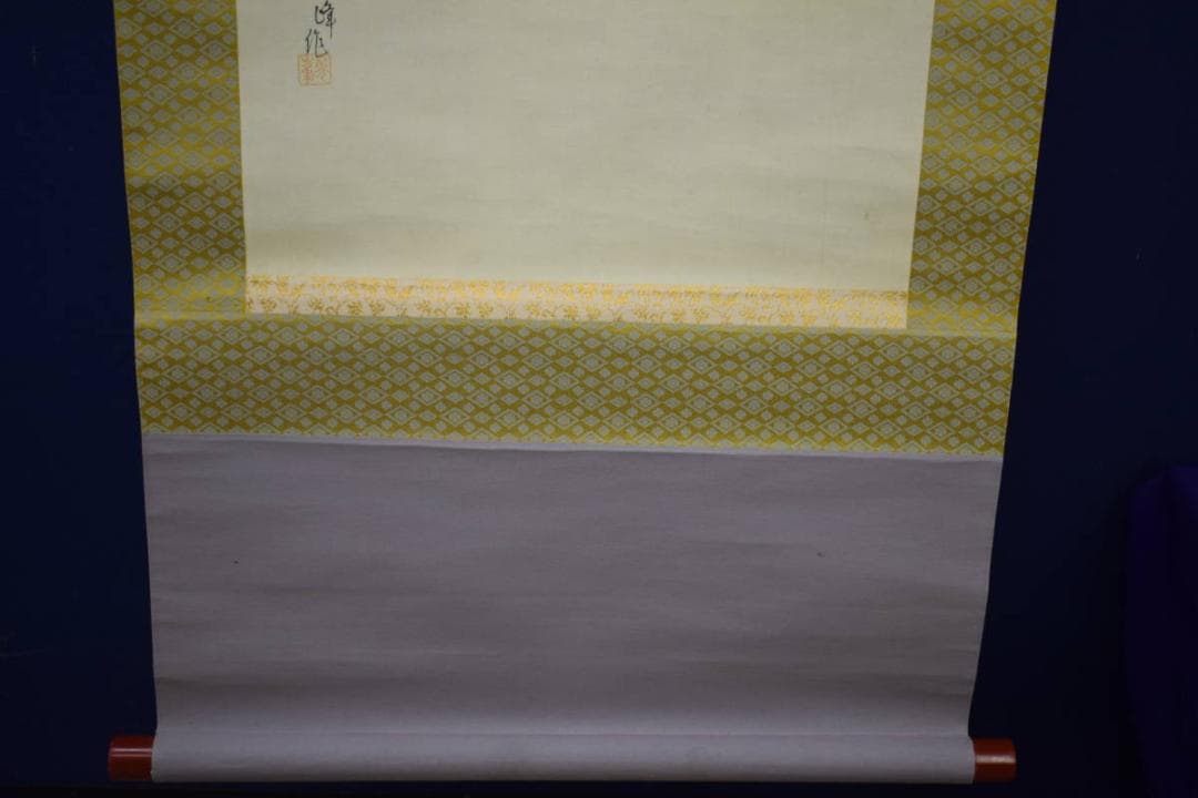 真作/晃峰/御雛図/雛祭り/桃の節句/布袋屋掛軸HJ-135