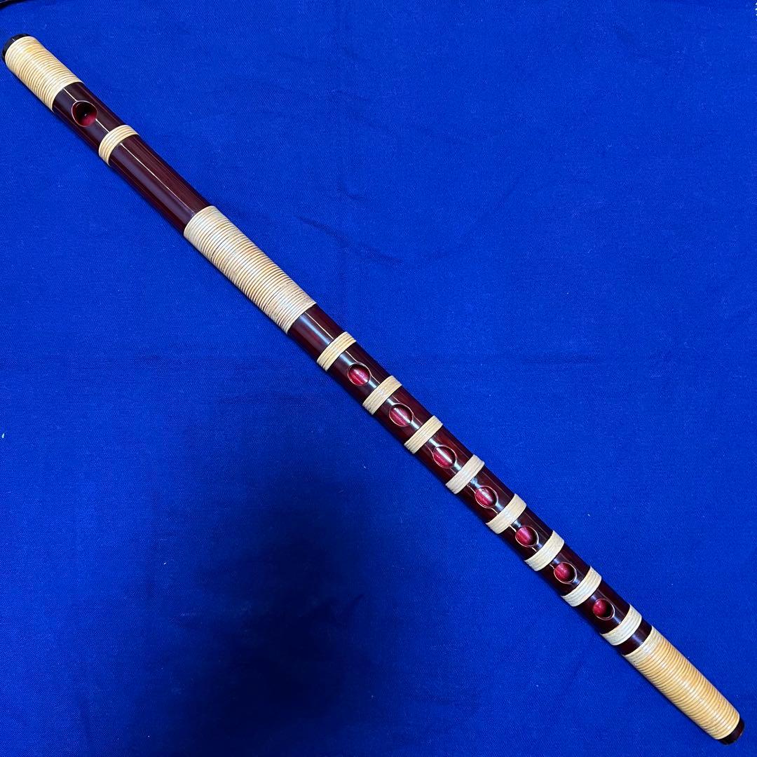 篠笛 笛㐂知 古典調 総籐巻 全長50cm 笛袋付