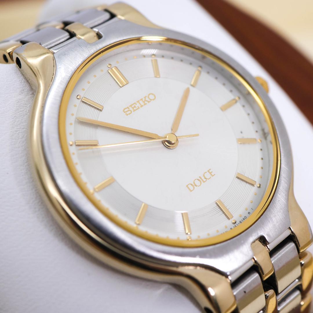 稼働 SEIKO Dolce 腕時計 ゴールド コンビカラー 新品電池 2641