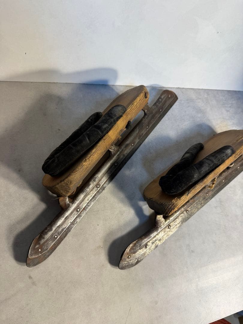 戦前 木製氷上下駄 スケート 民俗資料 古民具 博物館級