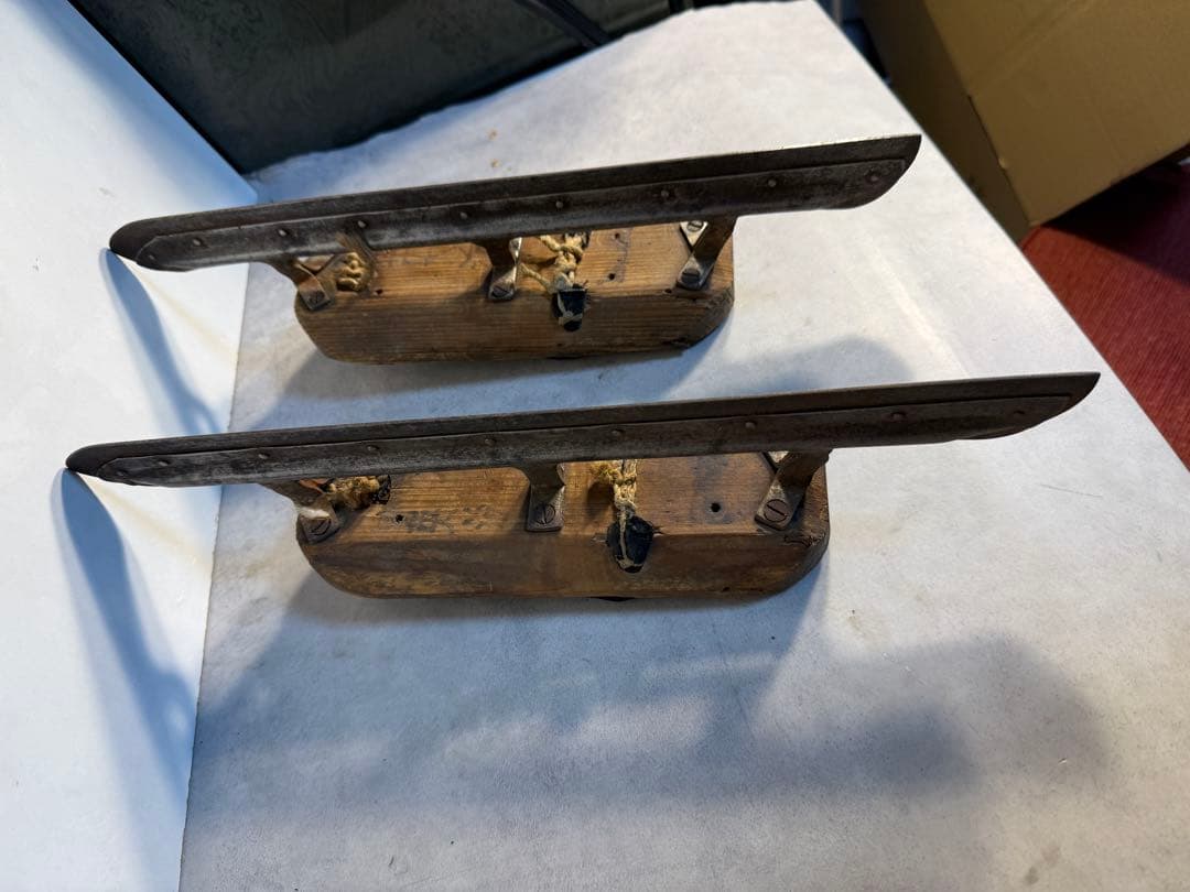 戦前 木製氷上下駄 スケート 民俗資料 古民具 博物館級