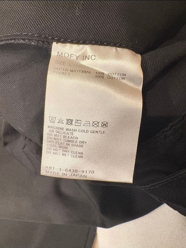 美品 SEQUEL CHINO PANTS TYPE-XF 24AW ブラックL