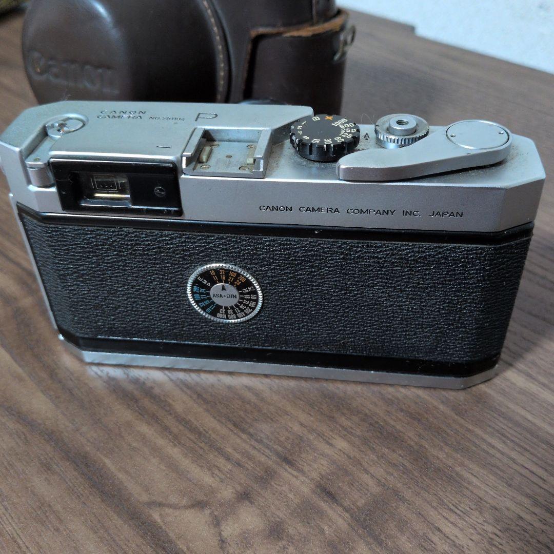 【ジャンク品】Canon P フィルムカメラ レザーケース付き