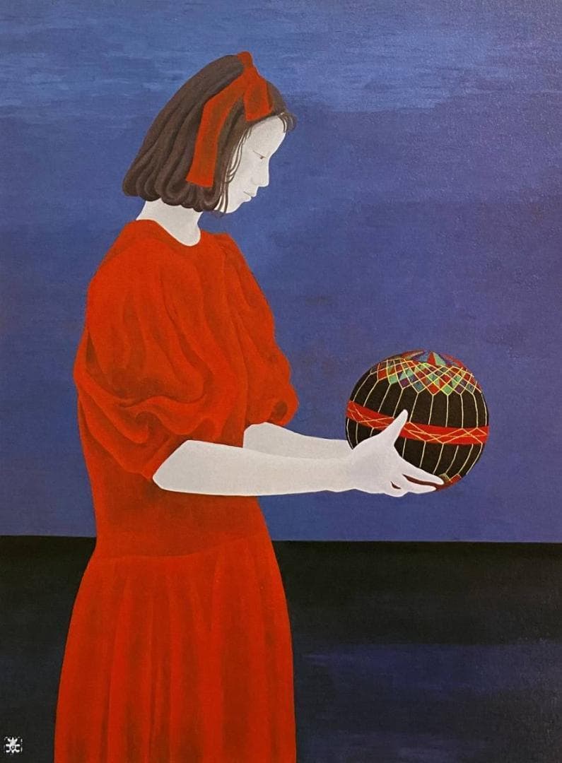 三谷青子、【夜】、希少な額装用画集より、新品額装付、状態良好