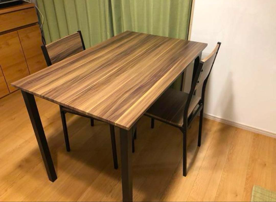 ダイニングテーブルセット　チェア　3点セット　ブラウン　おしゃれテーブル