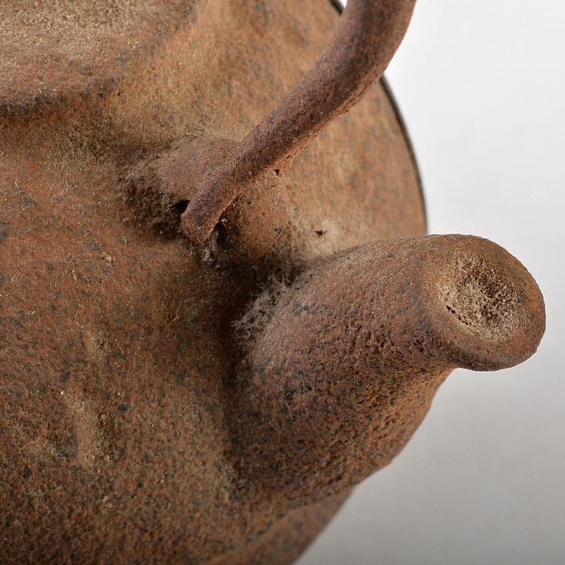 南部鉄器　山京銘　鉄瓶形小型置時計　ジャンク品　M　R5815