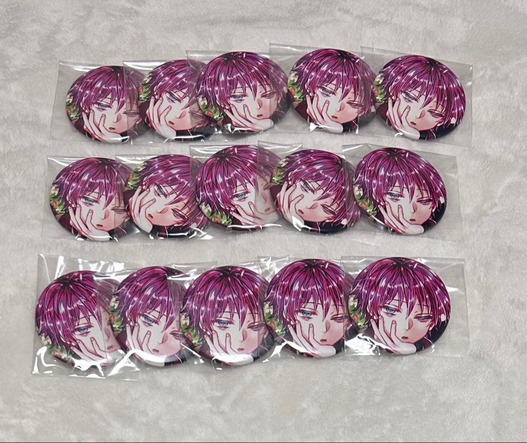 あくねこ ラト 缶バッジ Strawberry garden