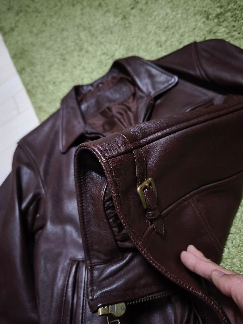 KADOYA KS LEATHER ブラウン レザージャケット L