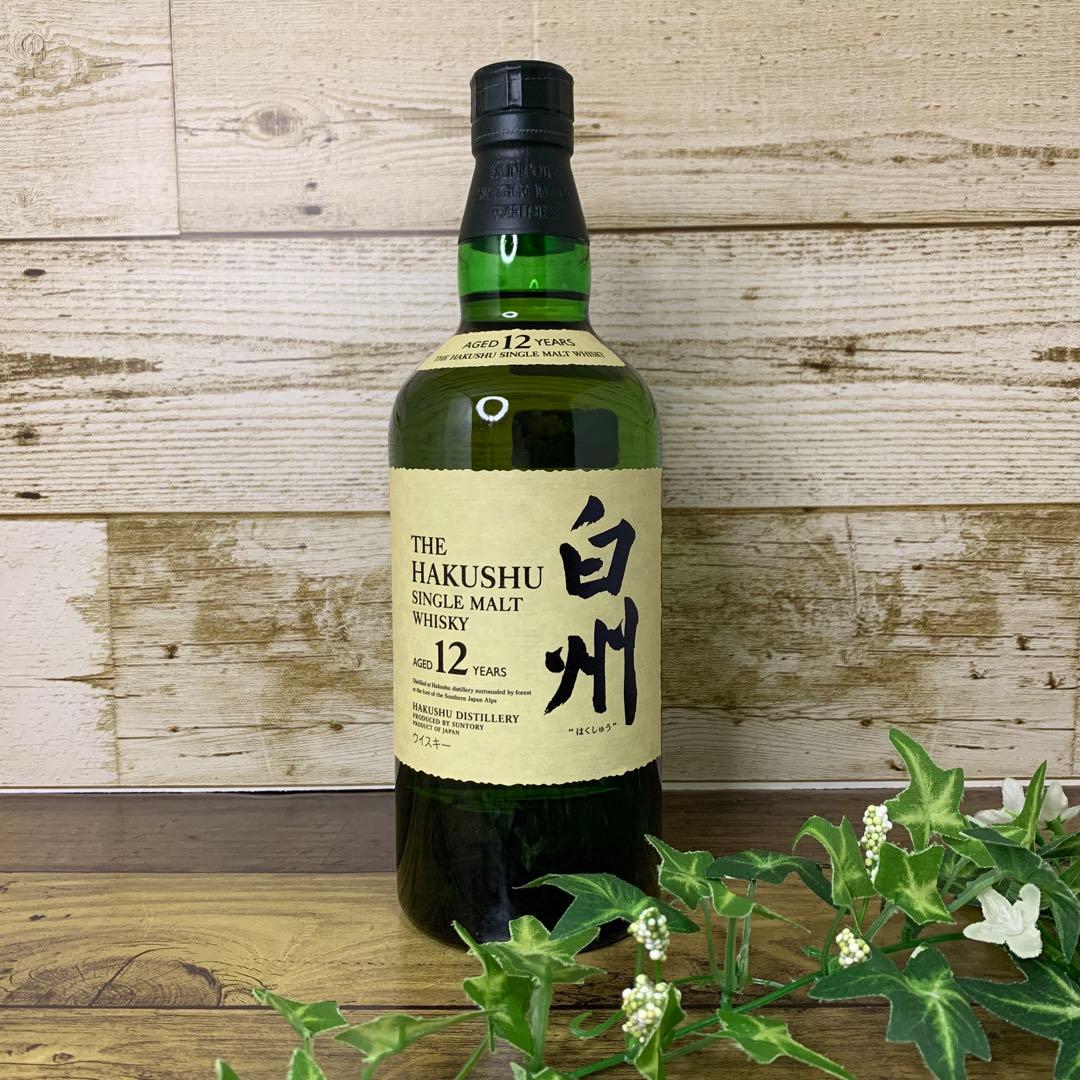 サントリー　ウイスキー　シングルモルト　白州12年　旧ラベル