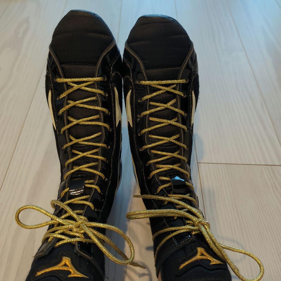 ミズノ ボクシングシューズ フィニッシャーMID ミドルカット ブラックホワイト