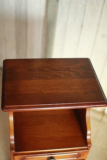 カリモク家具　コロニアル　電話台　小引き出し4段　飾り台　花台　ヴィンテージ家具