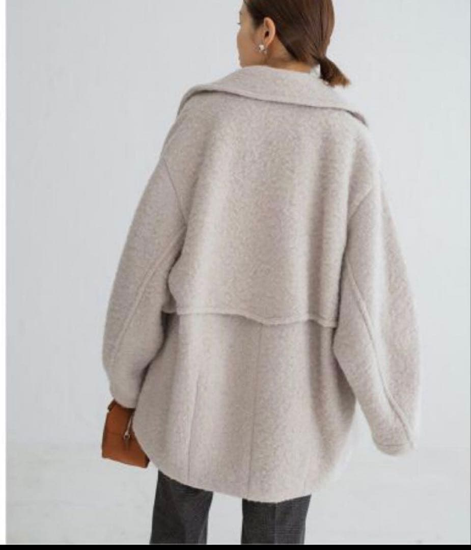 イエナ　IENA ループインレイショートコート　38 ナチュラル