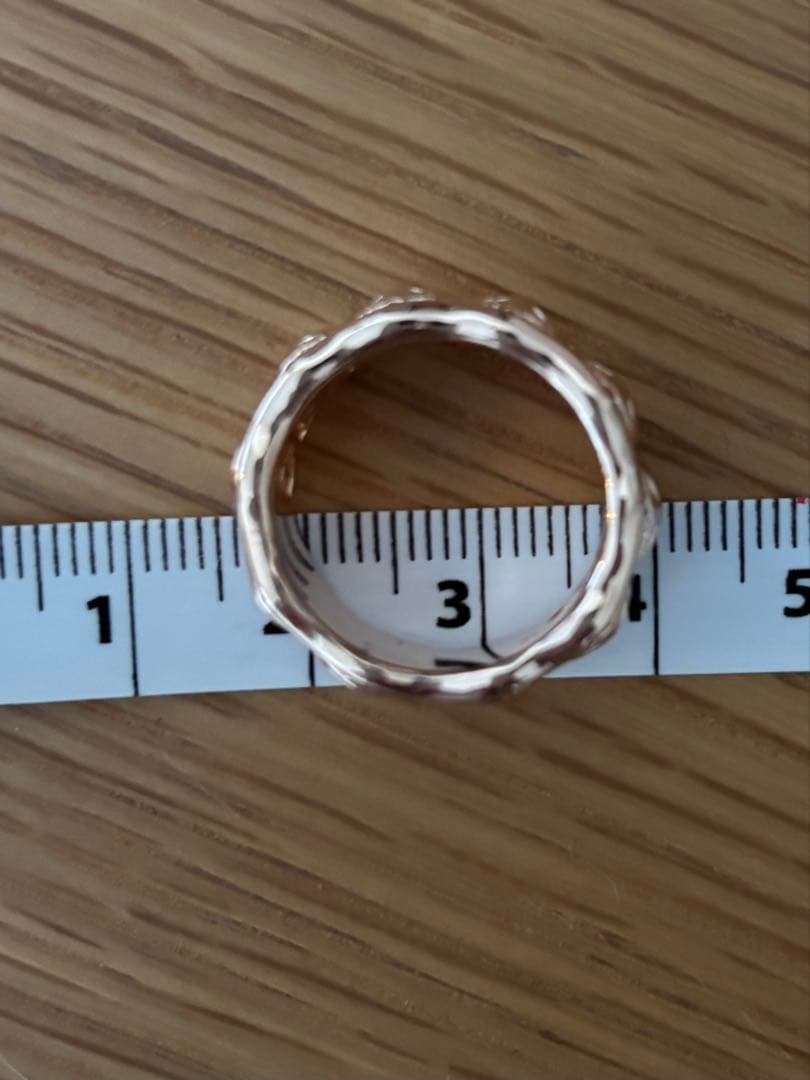 ビルウォールレザー ミニクロス リング シルバー SV925 × K18(PG)