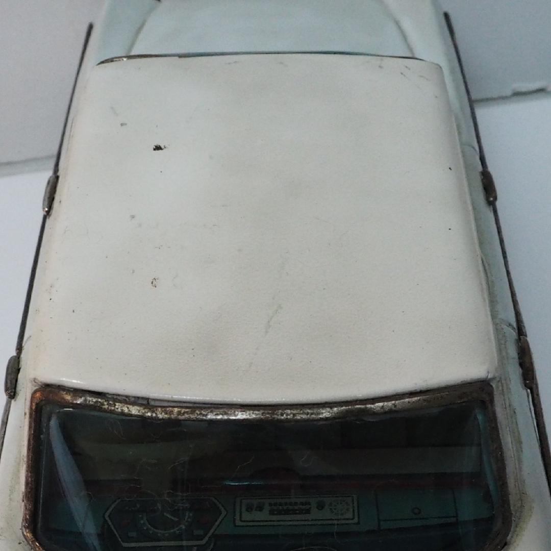 当時物【イスズ ベレル リペイント白】ブリキ製フリクション ミニカー TIN箱無