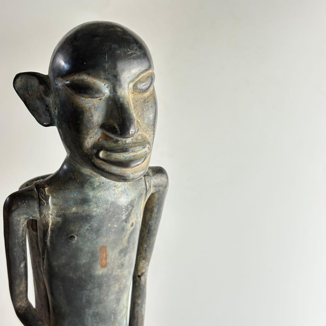 アンティーク ブロンズ 銅器 銅像 置物 彫像 人形 アフリカ オブジェ