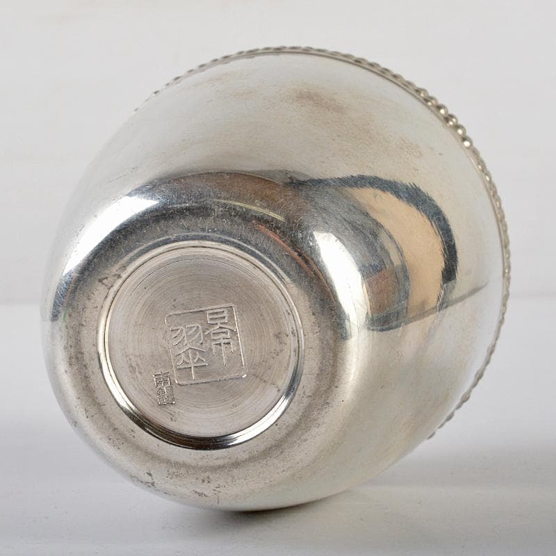 煎茶道具　景翠造　本錫　茶壷　棗霰　約433g　共箱　M　R5370