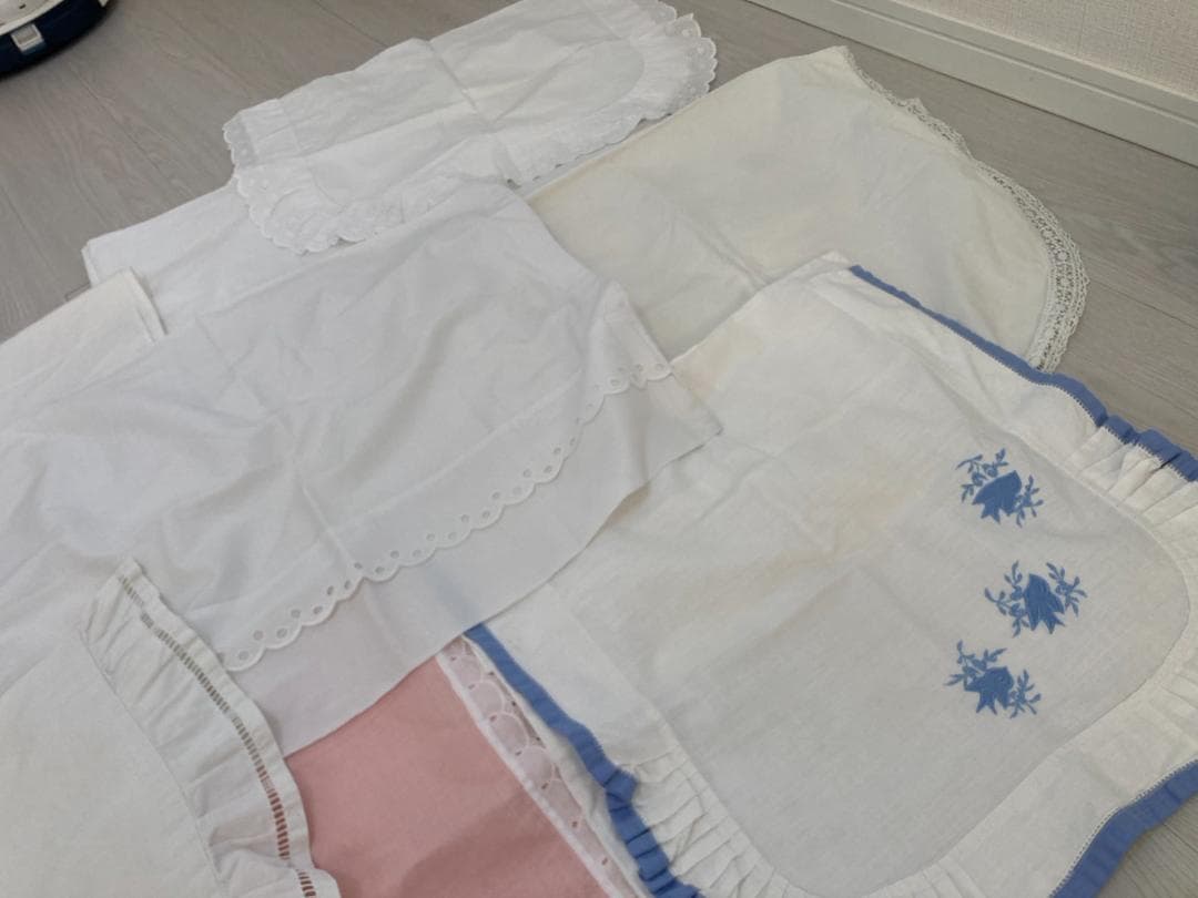 フランス リネン ベビーシーツ＆ピローケース アンティーク・ヴィンテージ 13枚