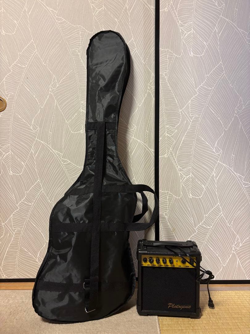 エレキギター＋スタンド＋ストラップ＋ピック付き＋アンプ