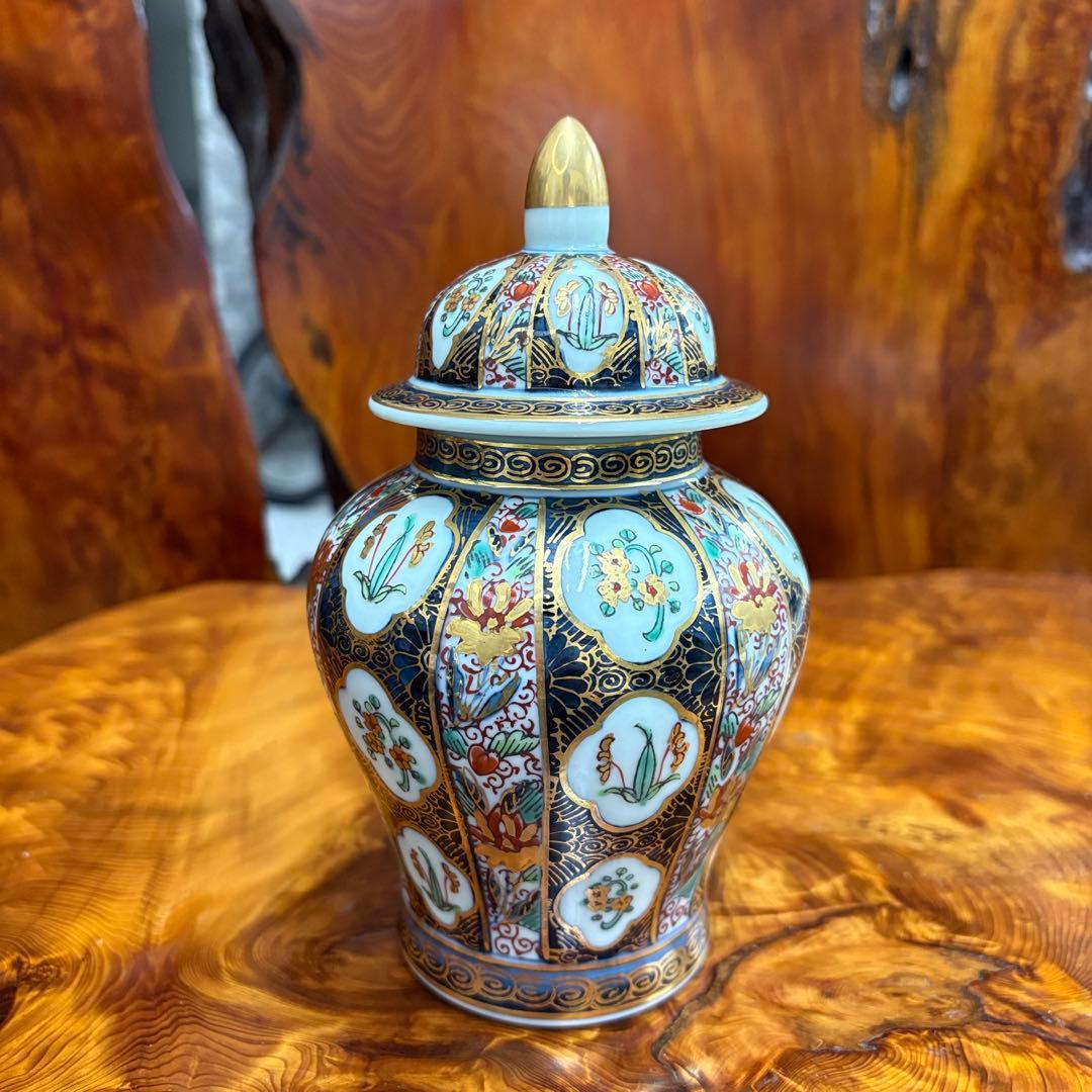 古伊万里更紗　沈香壺　有田焼