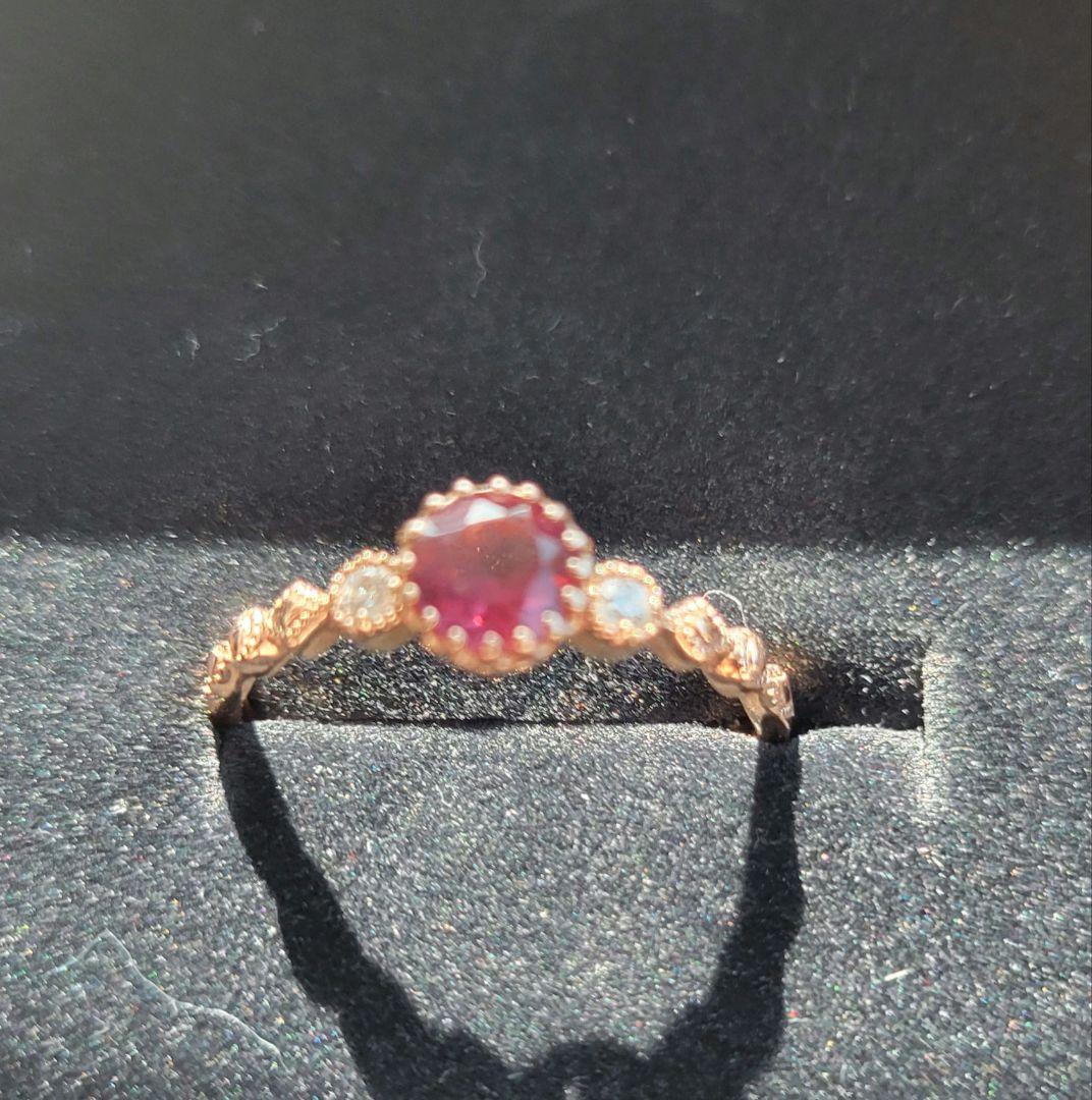 本日のみ　ガーネット　リング　13号　k10