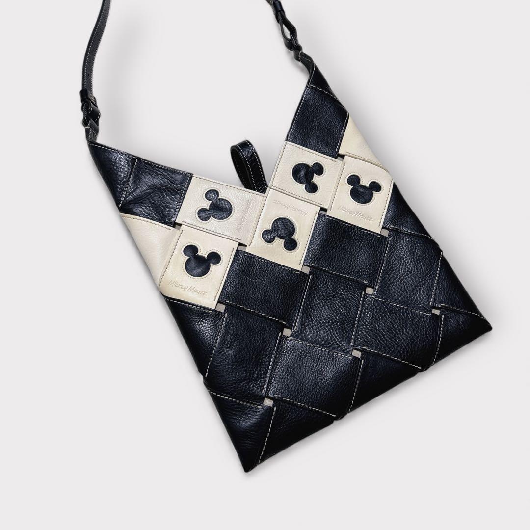 genten サスティナブルカットワーク 限定ミッキーマウス ショルダーバッグ