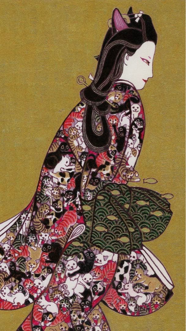 見返り猫美人　Cat Beauty looking back