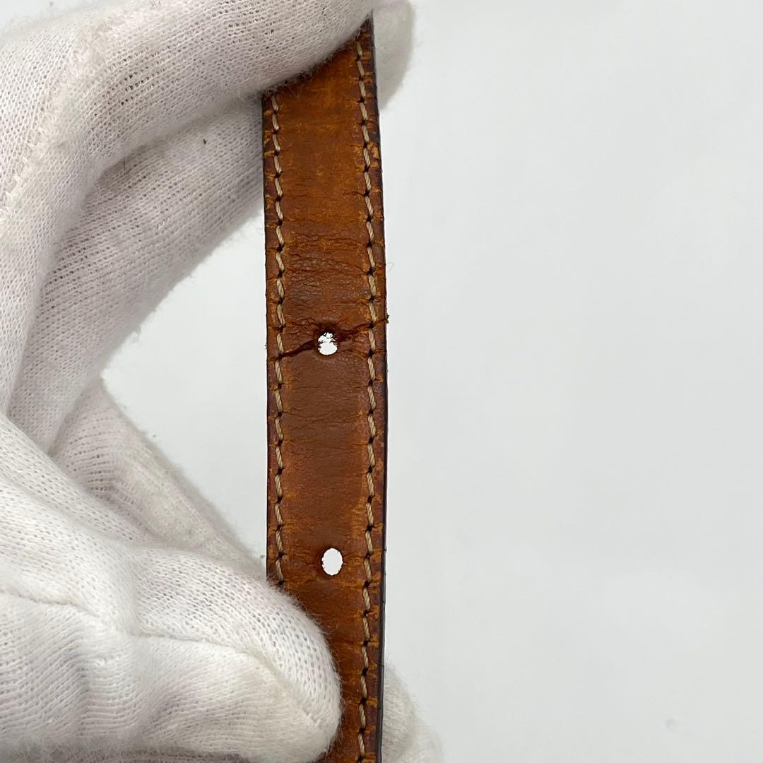 CELINE ショルダーバッグ 斜めがけ ホワイトマカダム柄 ゴールド金具