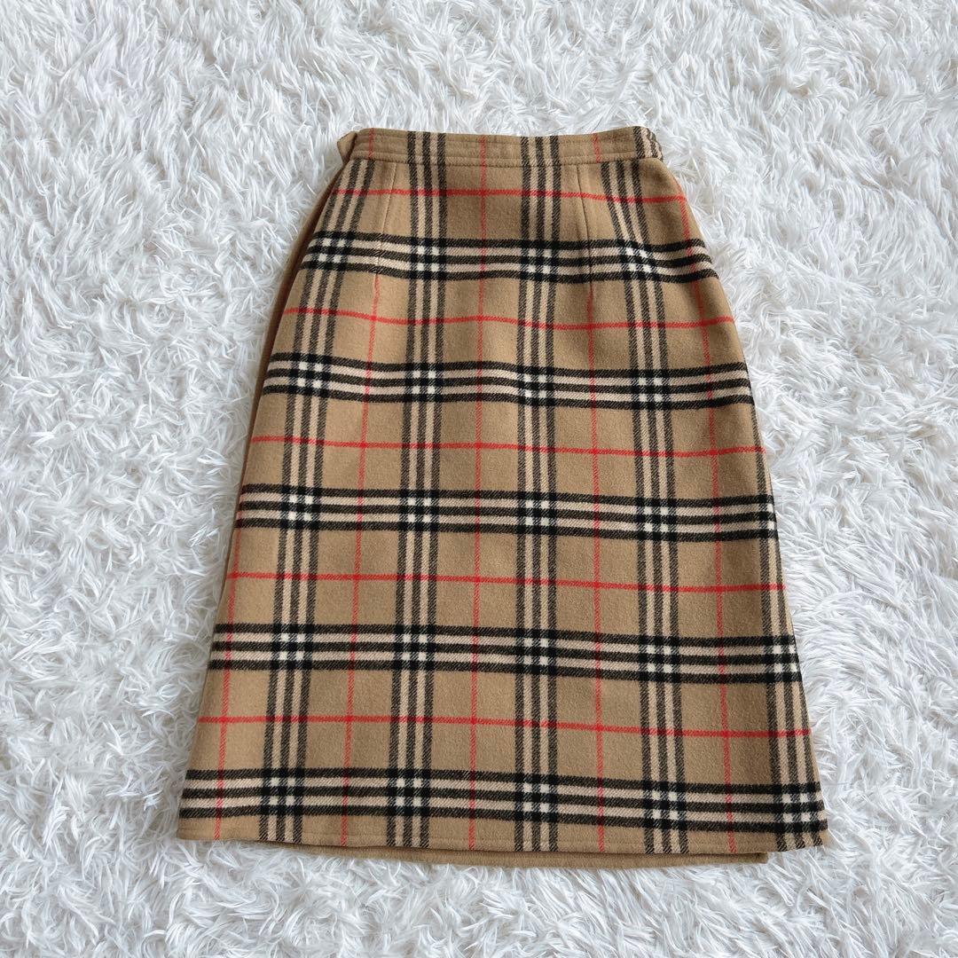 美品✨　バーバリー　スカート　ノバチェック　ウール