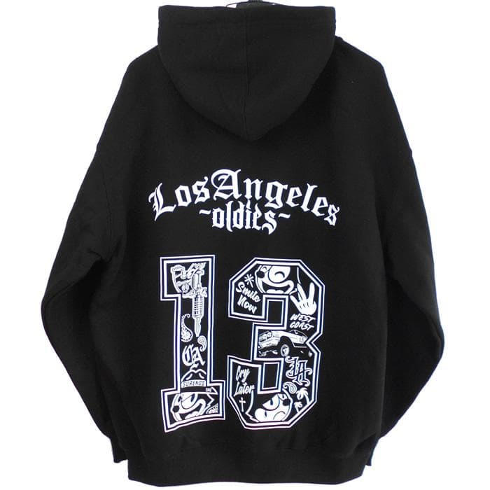 PRO CLUB ジップパーカー【L】 FELIX オールディーズ チカーノ 黒