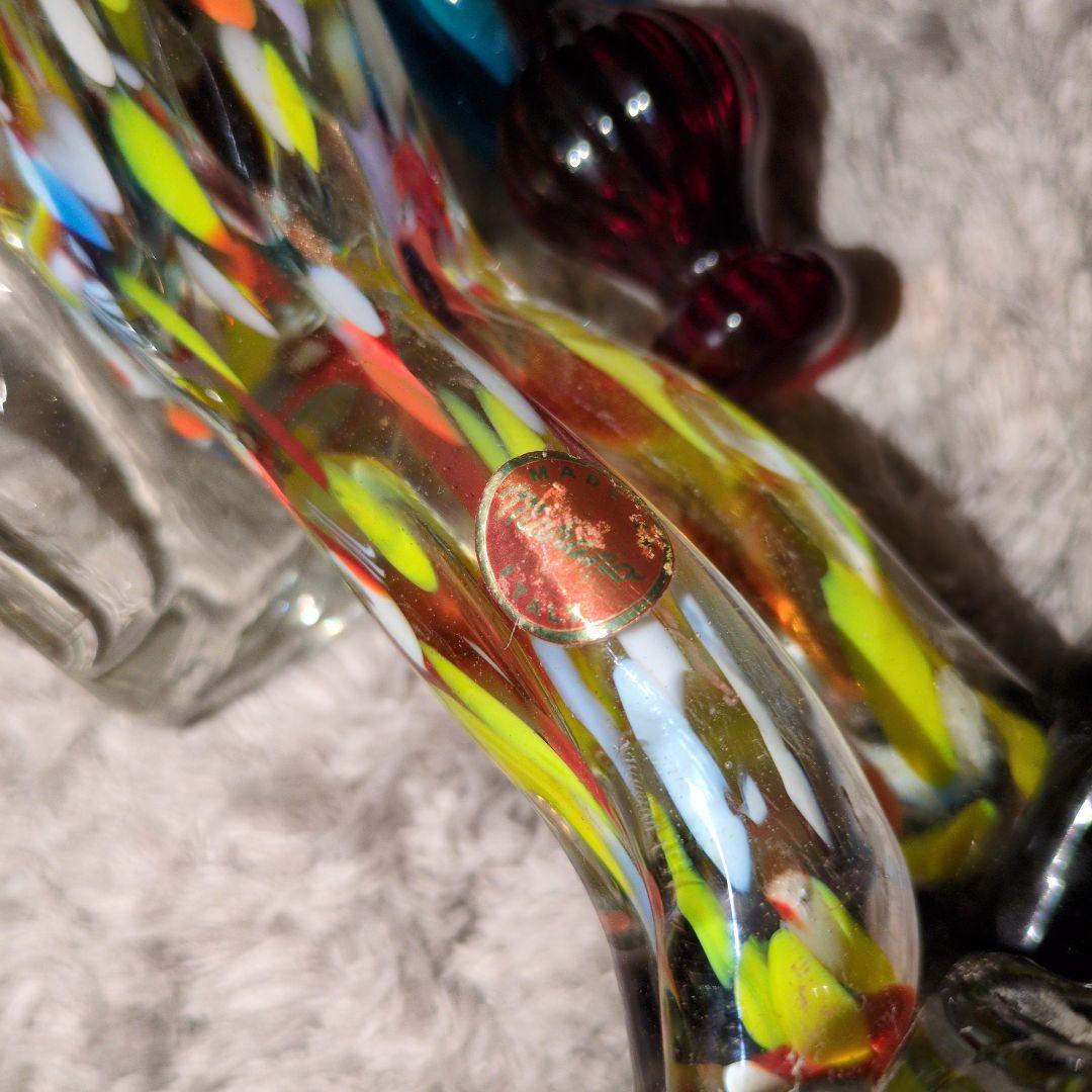 イタリア　ムラーノガラス　ピエロ　大きめサイズ置物