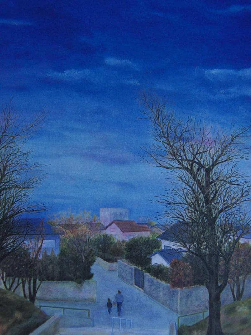 宍倉聰哉、【はつふゆ】、希少な額装用画集より、新品額装付、状態良好