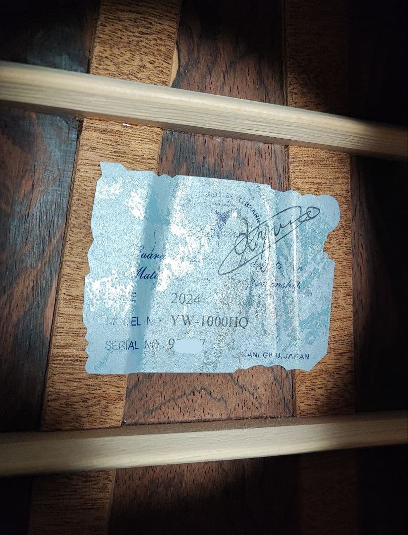 【24年製】K.Yairi YW-1000HQ