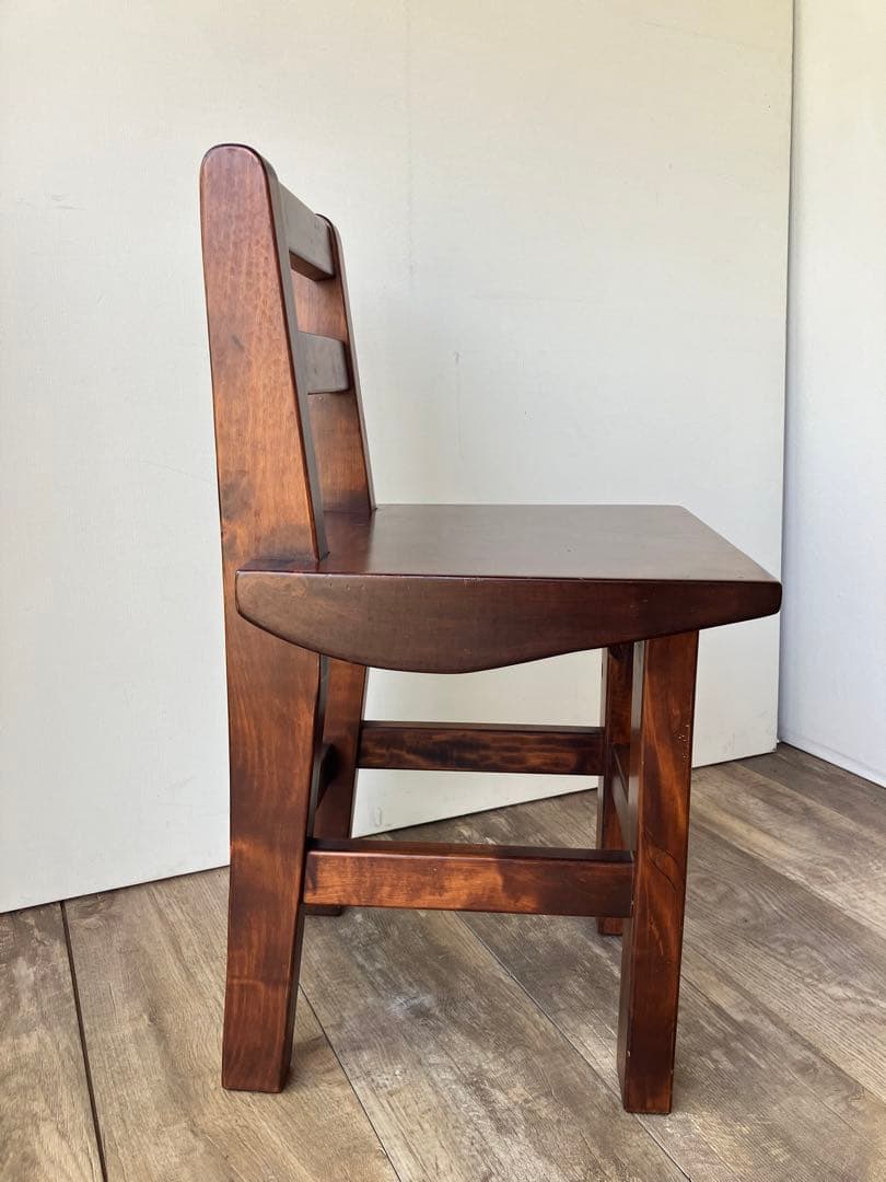深谷木工　無垢材　チェア　椅子　スツール　飾り台　民芸　昭和56年