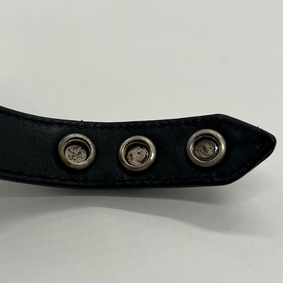 クロムハーツ 3ボタン2スナップ ブレスレット クロスボタン レザー SV925