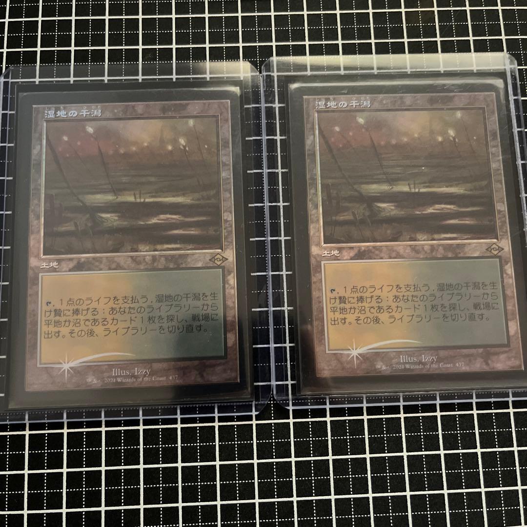 湿地の干潟　旧枠フォイル2枚