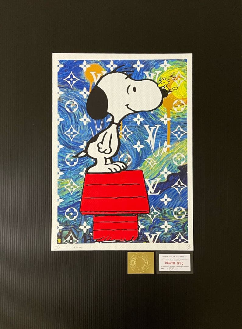DEATH NYC/アートポスター/スヌーピー /ウッドストック/星月夜/AP