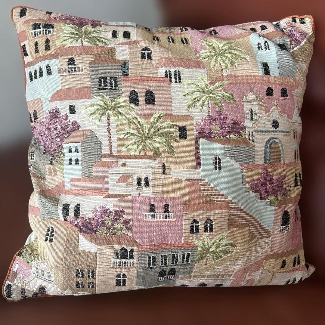 IOSIS クッションカバー　エッフェル塔、風景柄2枚組　イヴドローム