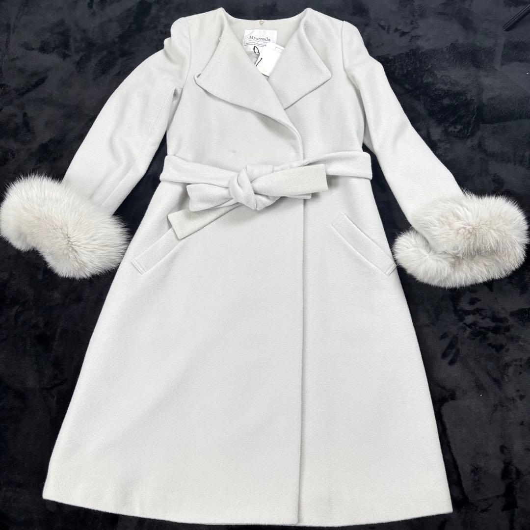 マイストラーダ✨タグ付新品未使用 フォックスファー付チェスターコート サイズ36