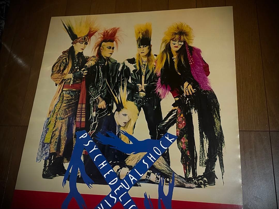 X 直筆サイン色紙(額装) ポスター、フライヤー付　X JAPAN