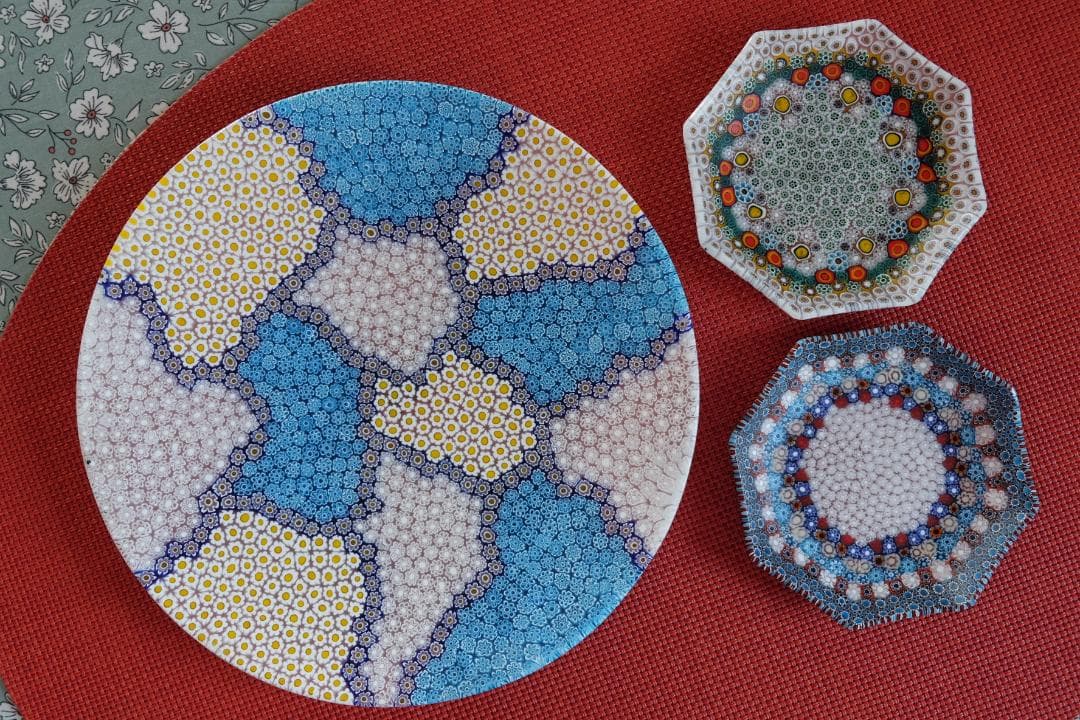 ベネチアガラス プレート ミルフォオリ ムリーニ チェア 舩木倭帆 田子美紀