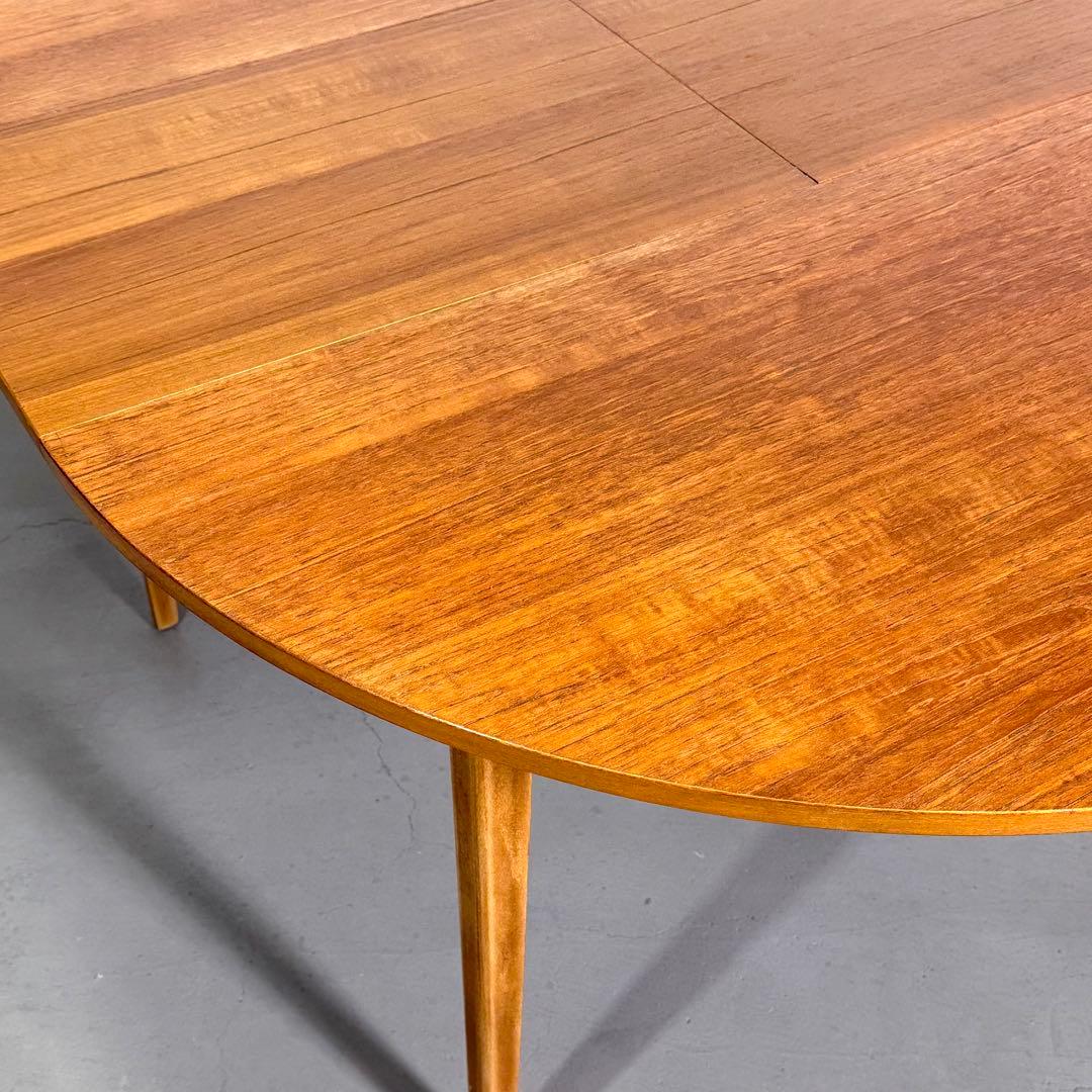 イギリスビンテージ チークラウンド エクステンションテーブル(302)