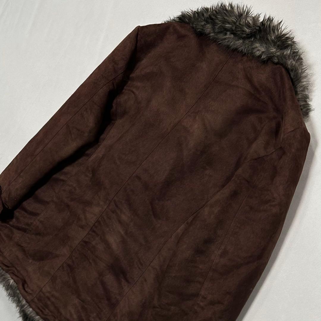 00s フェイクムートン ベロア ファー ギャングコート ジャケット お兄系