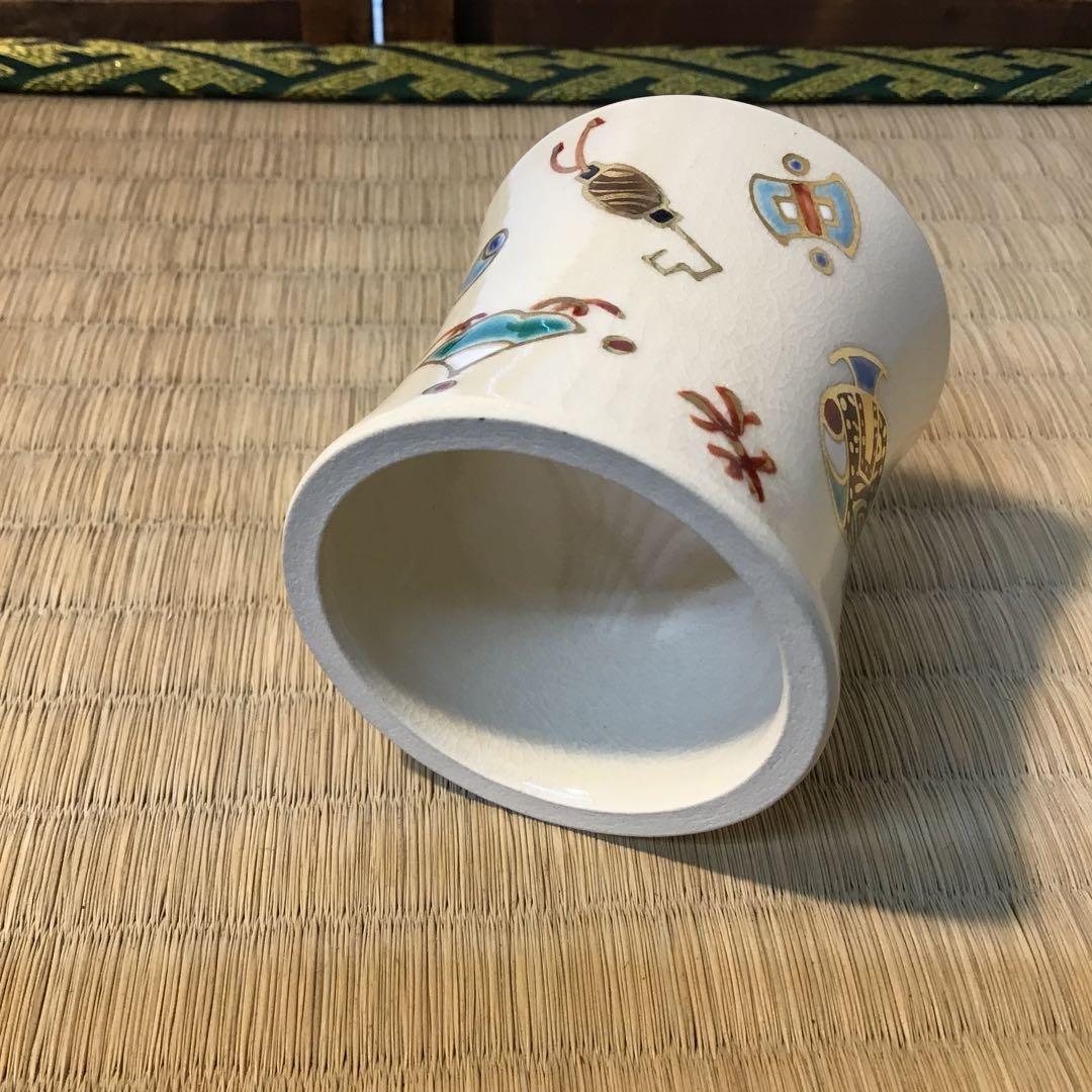 茶道具　蓋置　仁清写宝尽し　花蝶窯　石雲造(手塚　充) 共箱　栞　S249FO