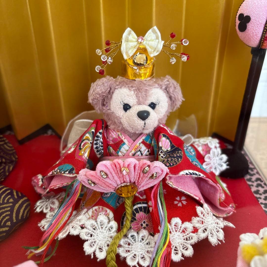 ダッフィー＆シェリーメイ　雛人形　ケース付き　ハンドメイド