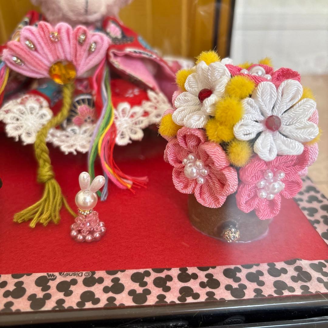 ダッフィー＆シェリーメイ　雛人形　ケース付き　ハンドメイド
