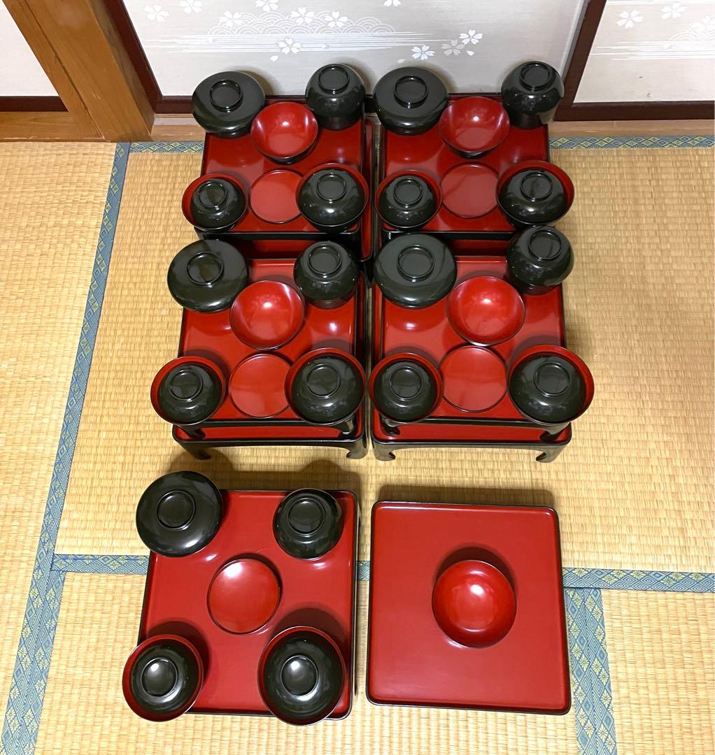 明治 大正 御膳 アンティーク 漆芸 セット 大量 漆塗り 骨董 漆器 木製 b