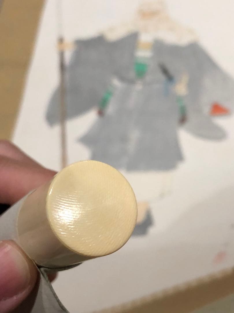 《山門之徒》掛畫。名畫家「福田  惠一」作品。美品。原畫，共箱。昭和時代。